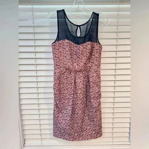 Anthropologie Moulinette Soeurs Albertine Pink Velvet Flecked Dress Size 2